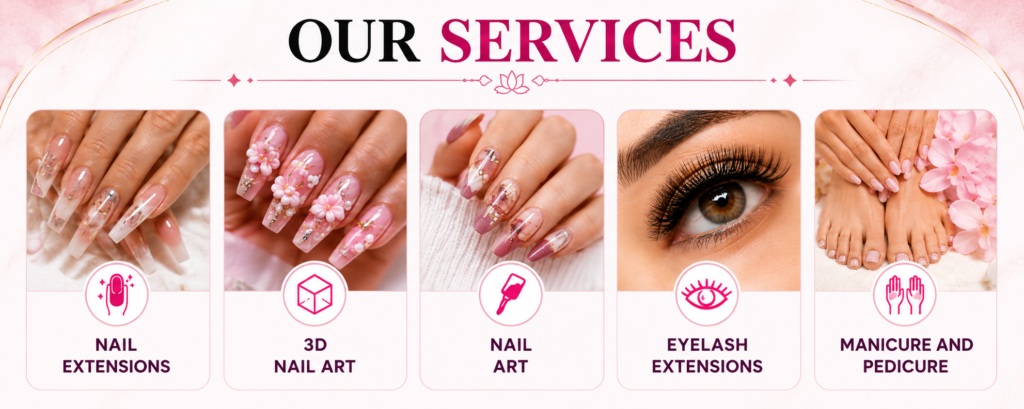 Cosmic Lashes And Nails RR Nagar nail extensions, 3D nail art, nail art, eyelash extensions, manicure and pedicure services