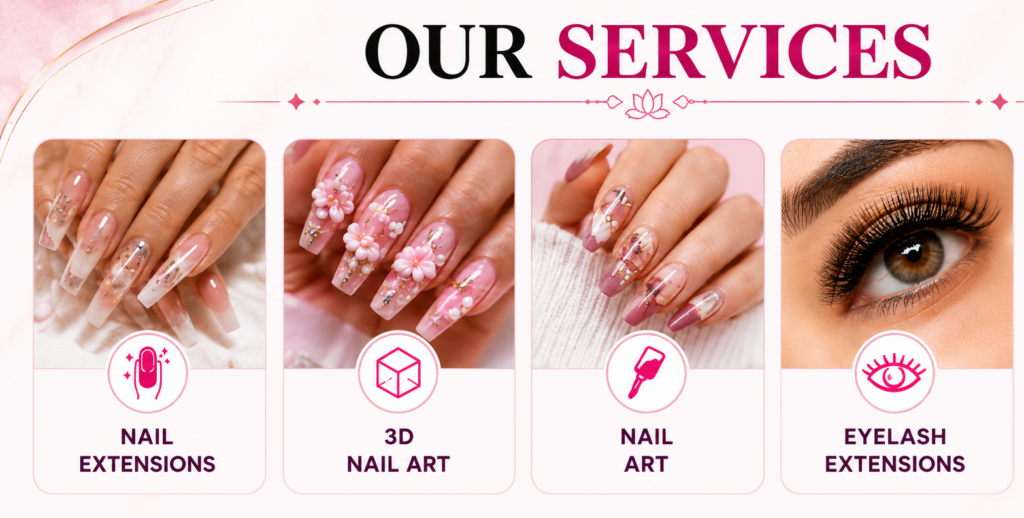Cosmic Lashes And Nails RR Nagar nail extensions, 3D nail art, nail art, eyelash extensions, manicure and pedicure services